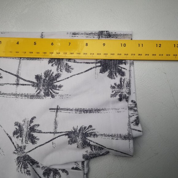 Travis Mathews Men's Size XXL White w/ Grey Palm Trees Straight Fit Polo - Picture 10 of 11